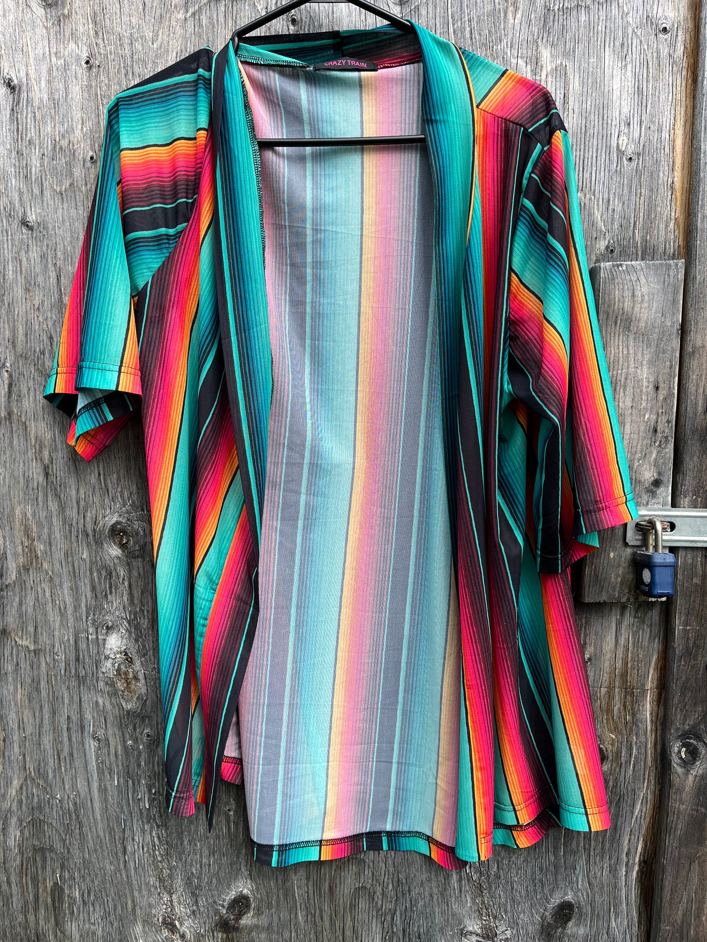 One size serape cardigan short/ mid sleeve