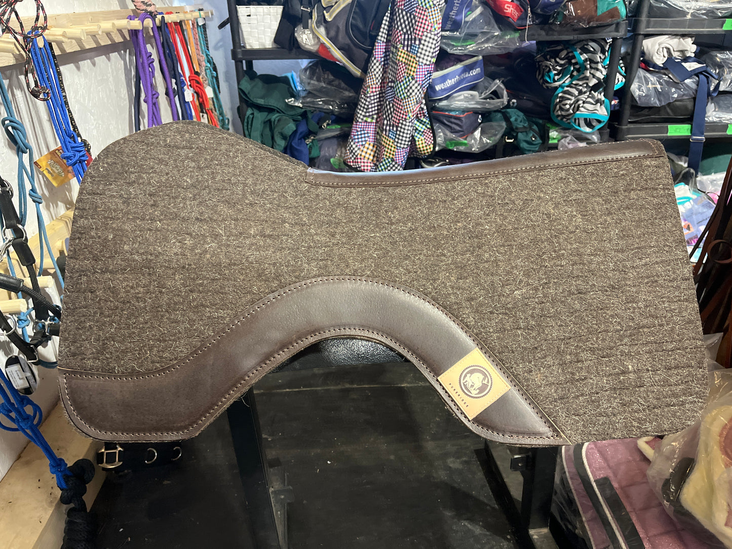 Wool open wither relief pad grey
