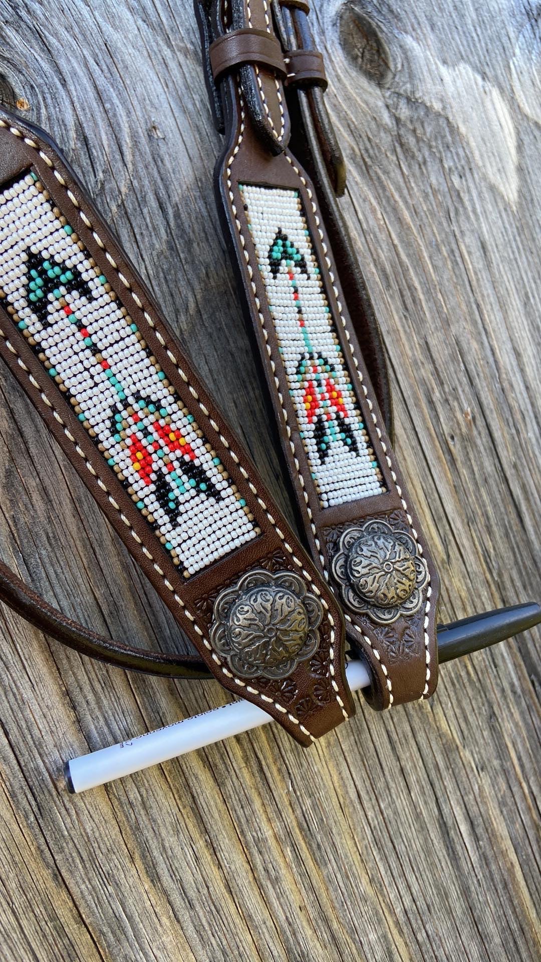Beaded browband tack set