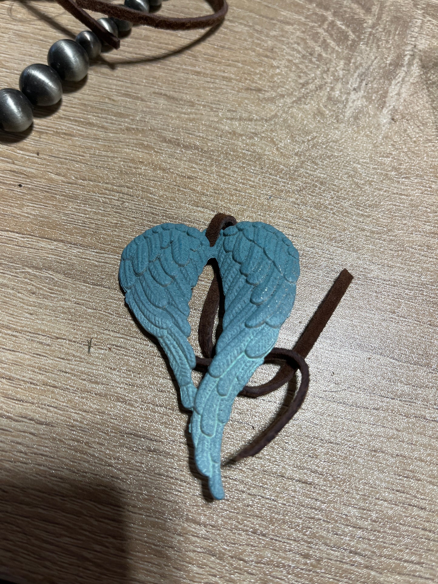 Angel wing saddle charm