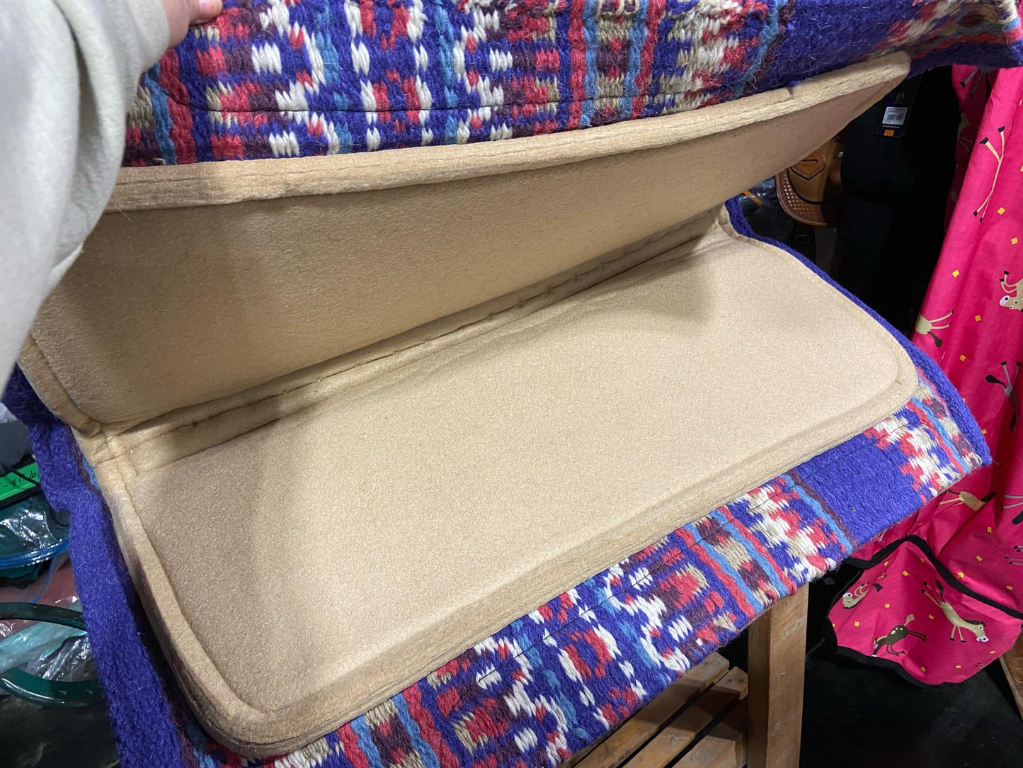 Wool top saddle pads