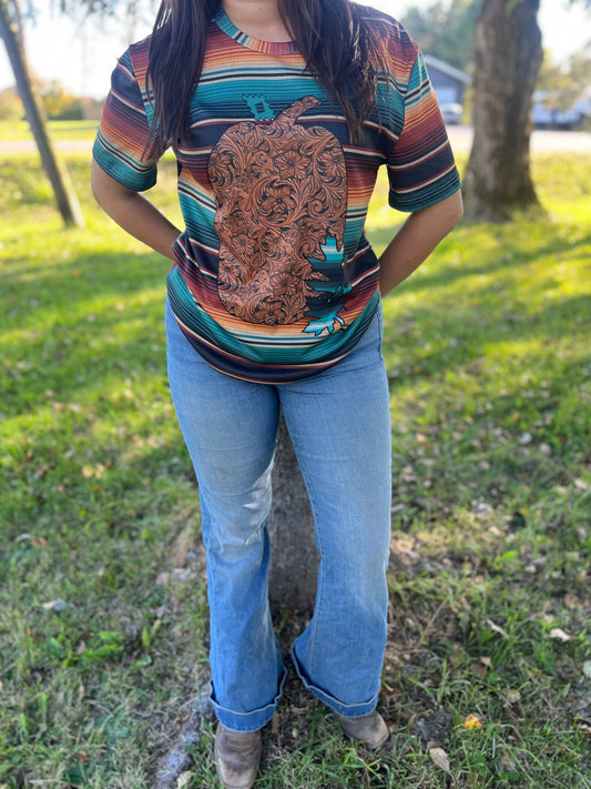 Serape fall pumpkin tees - close out. These fit roomy.