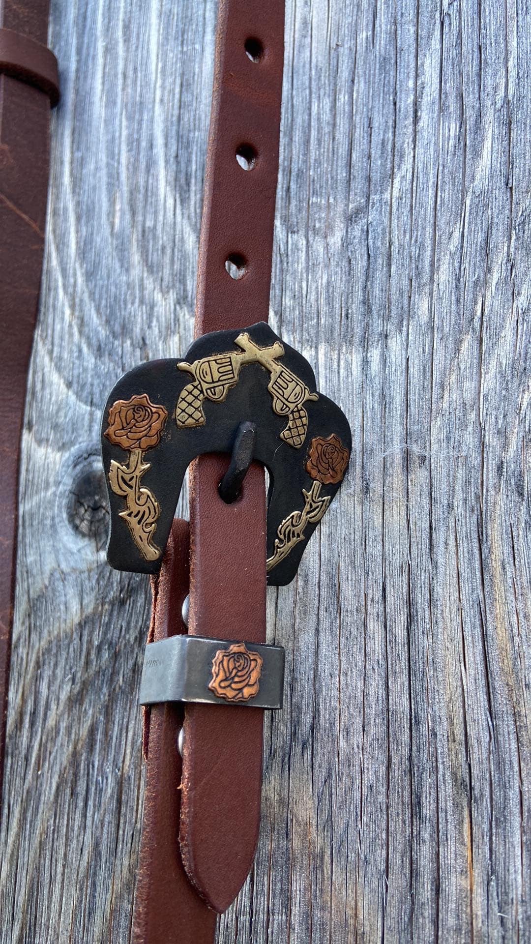 Oiled harness leather guns and roses one ear headstall