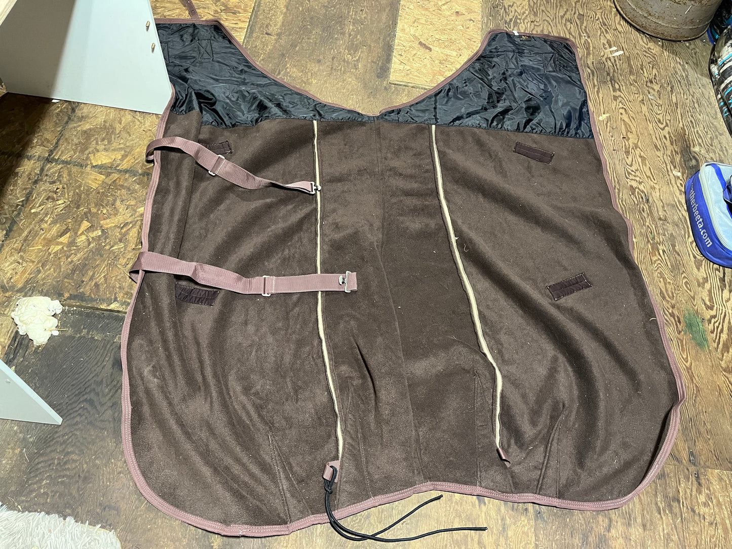 66” striped fleece cooler