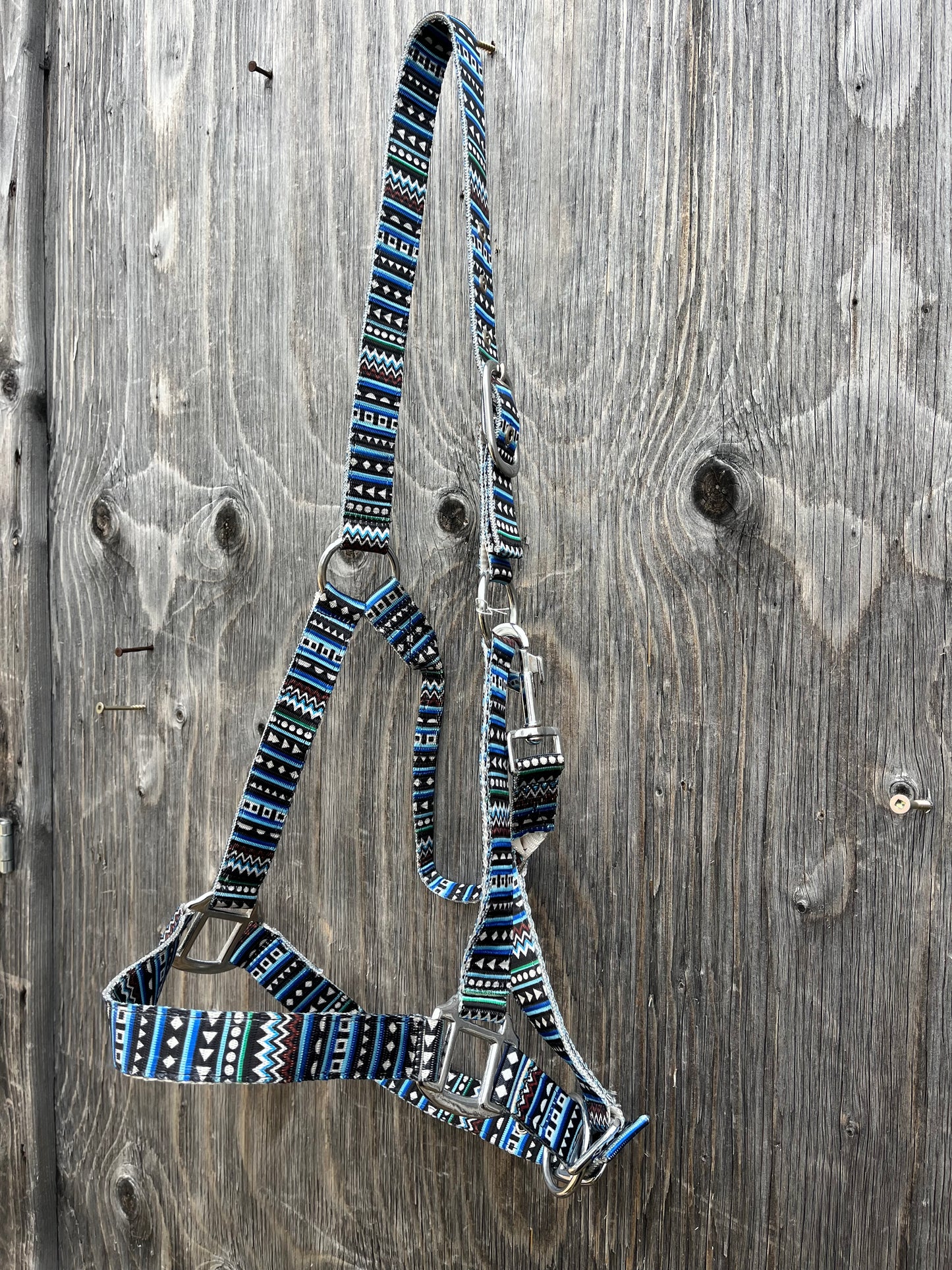 Blue Aztec halter