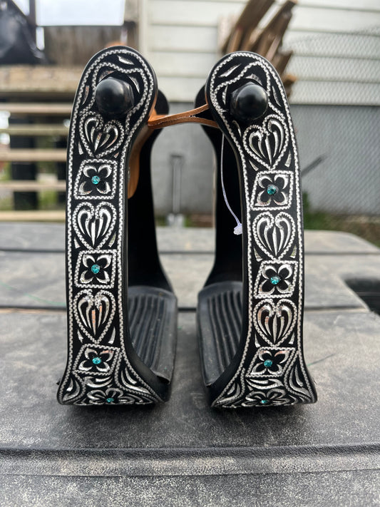 Black barrel stirrups