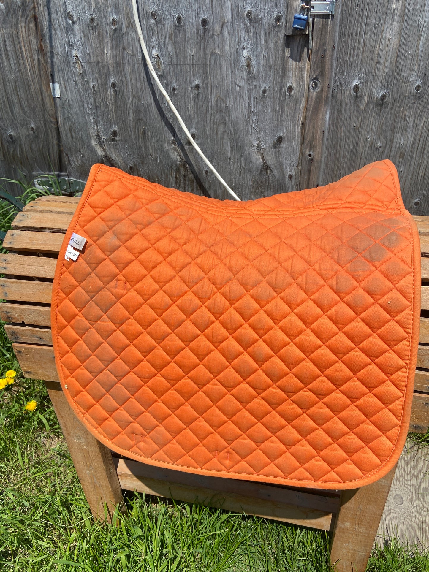Orange shedrow pad