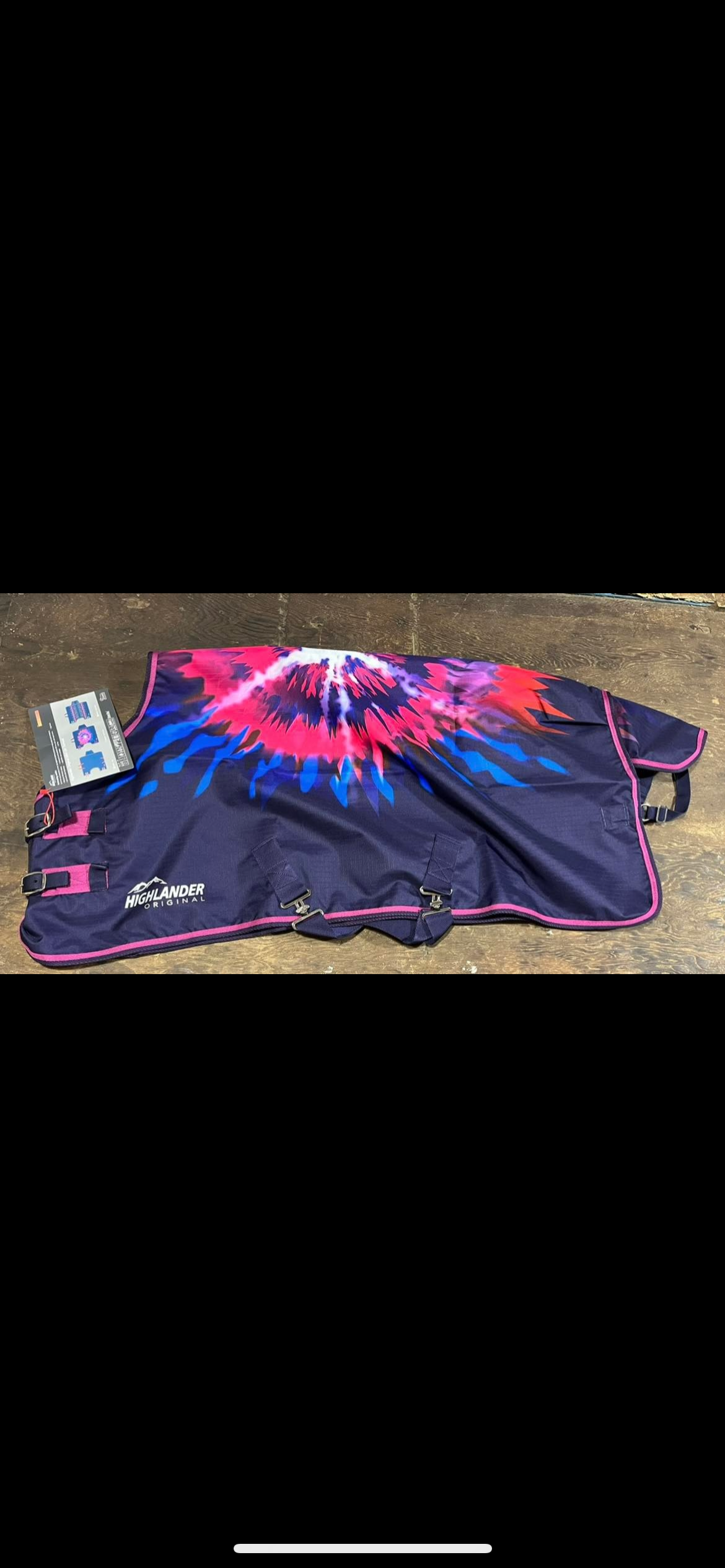 57” pink tie dye rainsheet