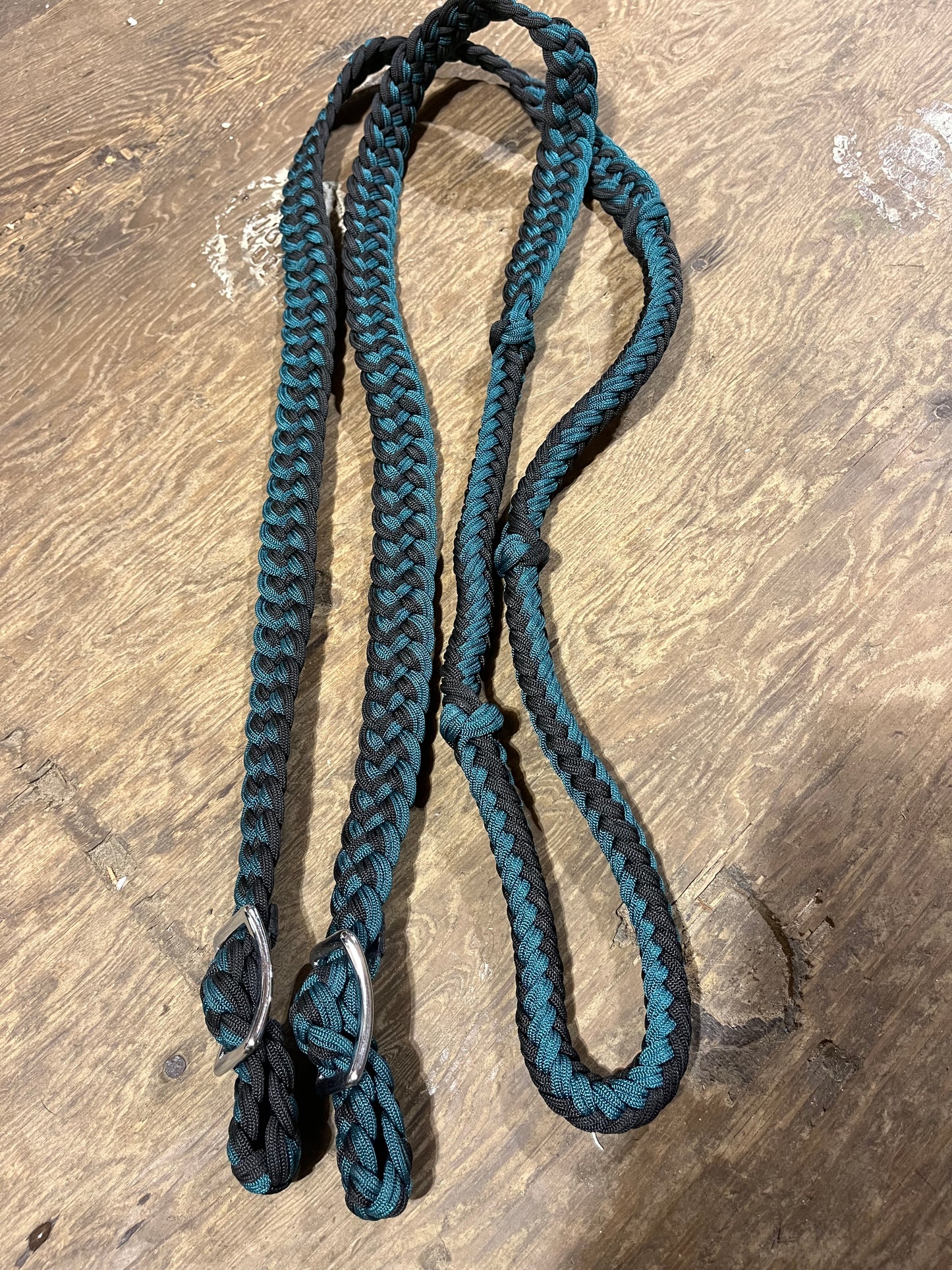 Braided barrel reins