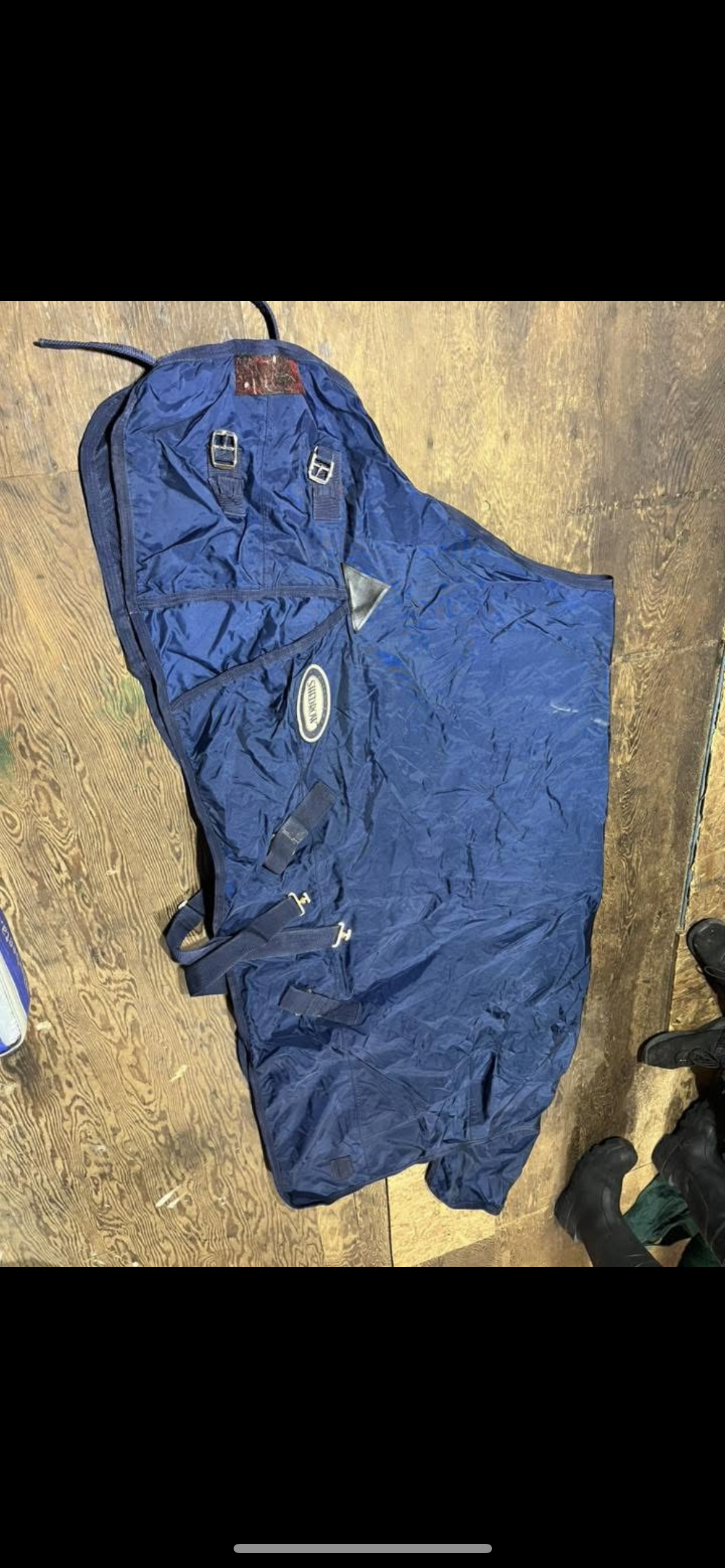 72” shedrow rainsheet has small repair done