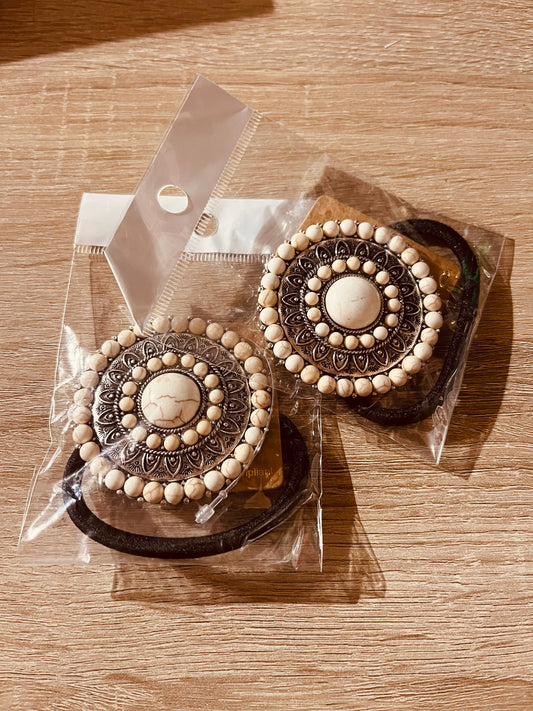 Western stone hair ties