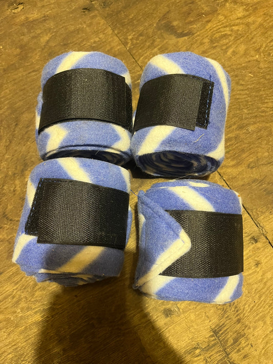 Blue white polos set of 4