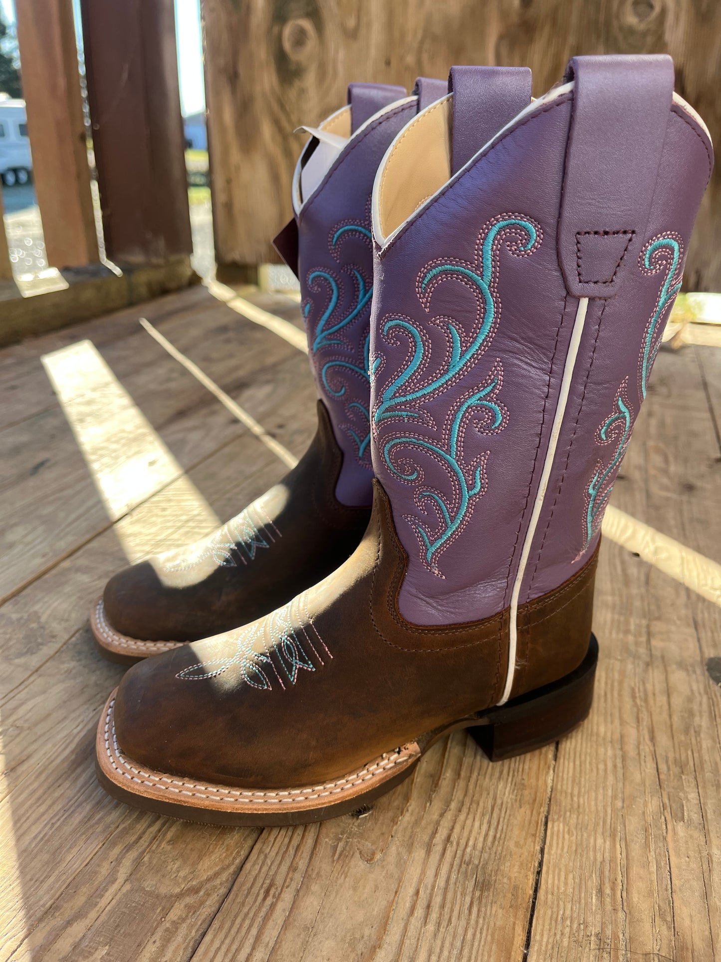 Purple girls size 12 cowboy boots
