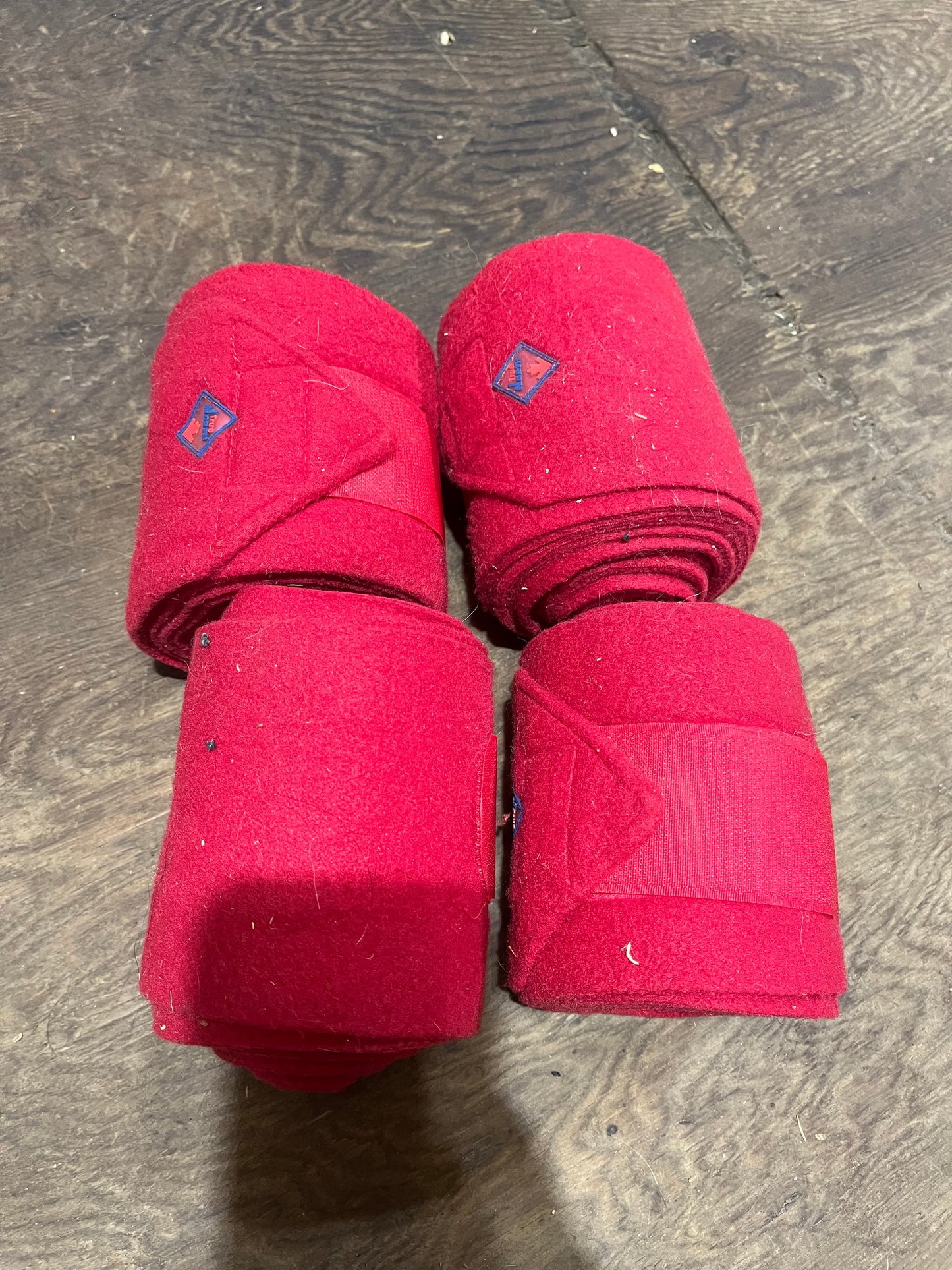 Red used polos set of 4