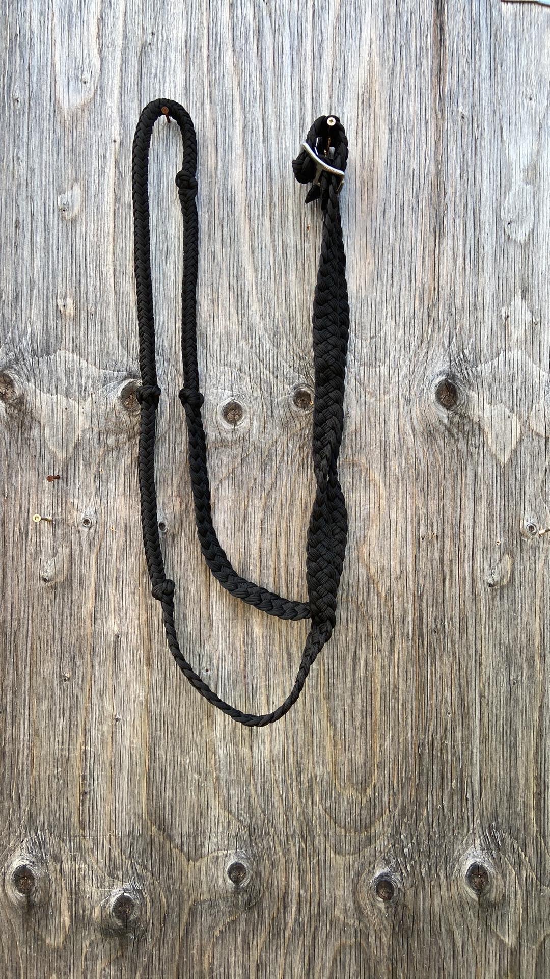 Braided barrel reins with knots