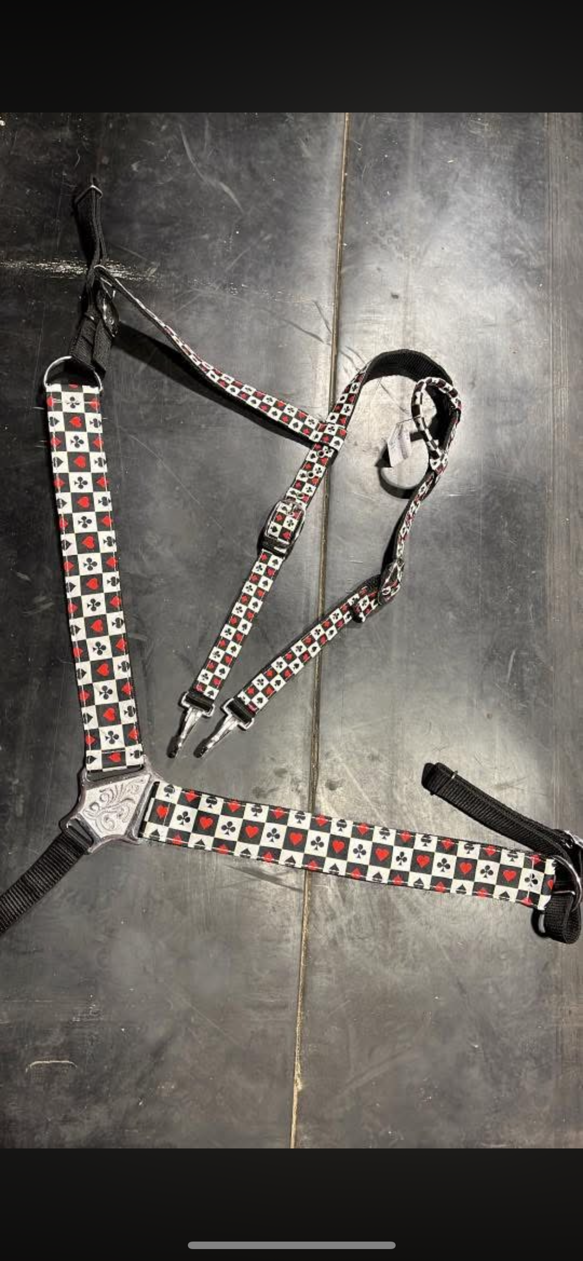 Gambler nylon tack set also comes with a browband piece