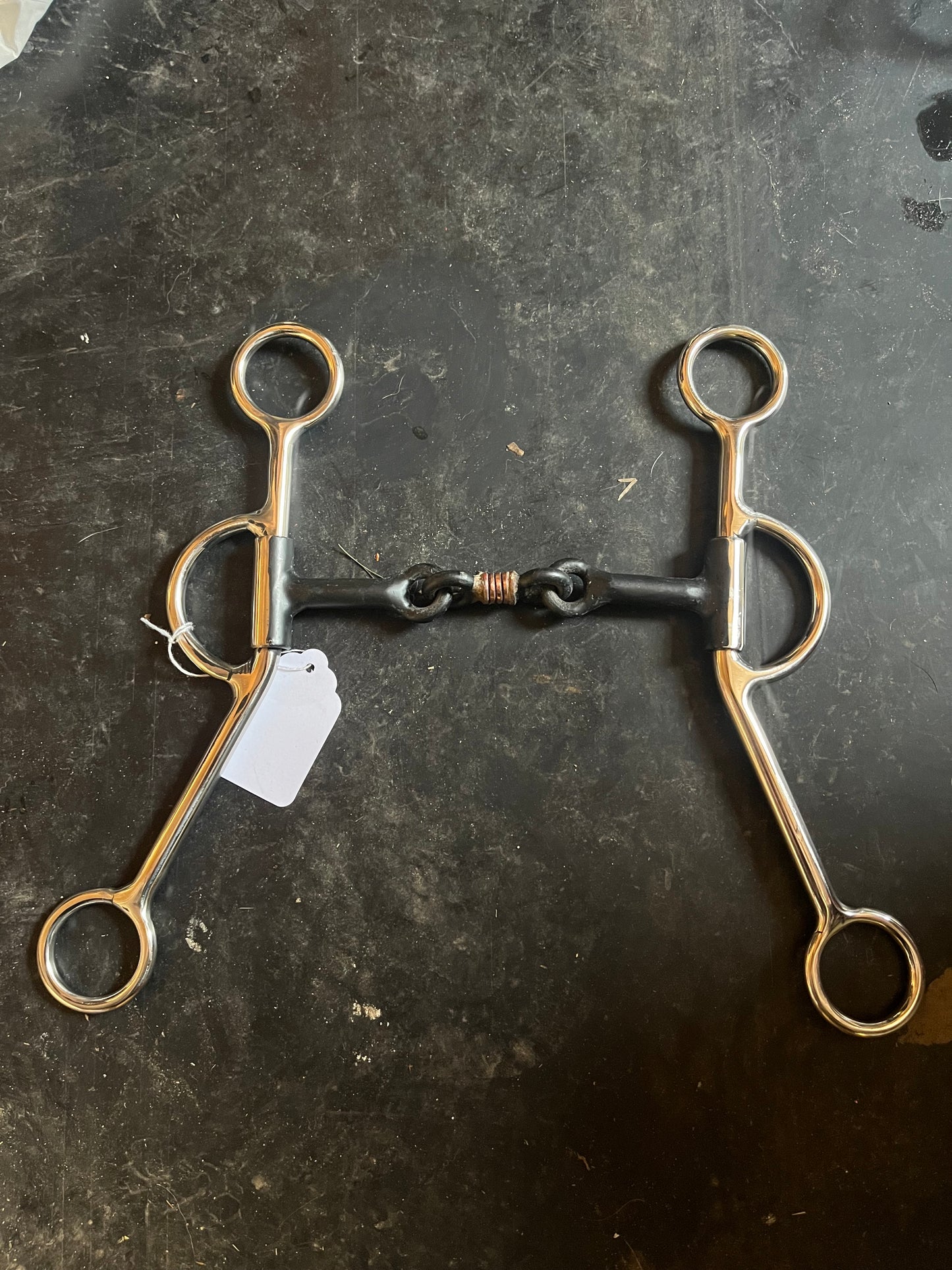 Copper wrapped dogbone snaffle
