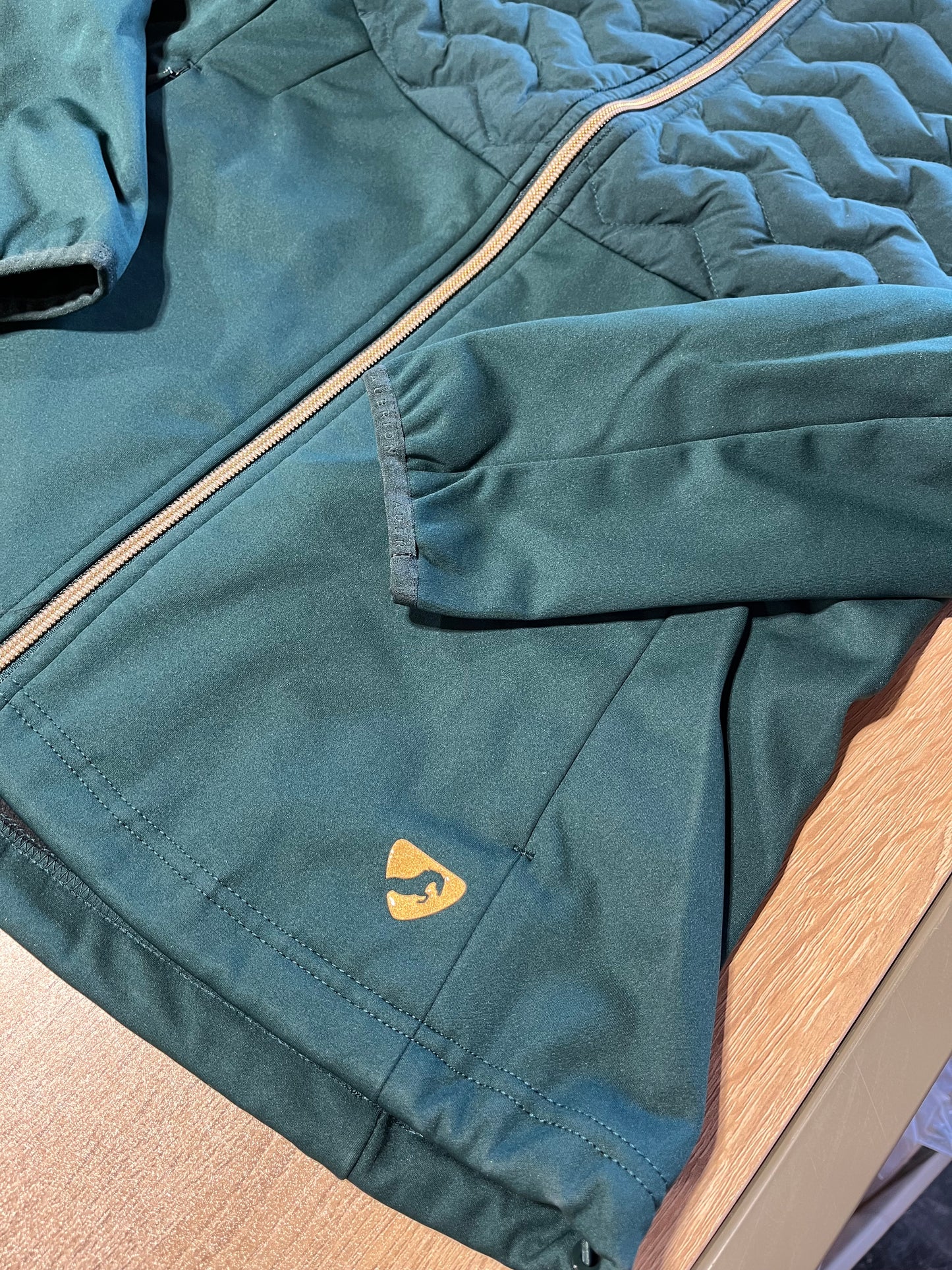 Pretty insulated green riding fall jacket