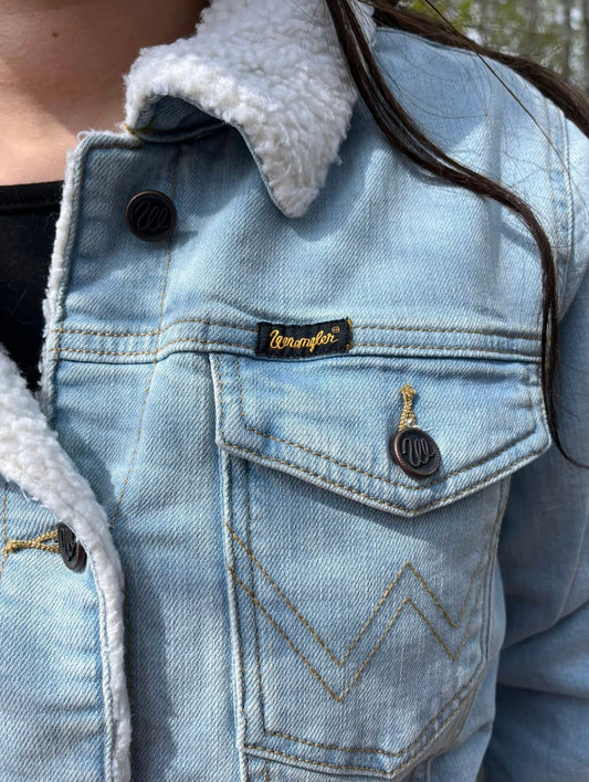 Wrangler Sherpa lined denim jacket -Large