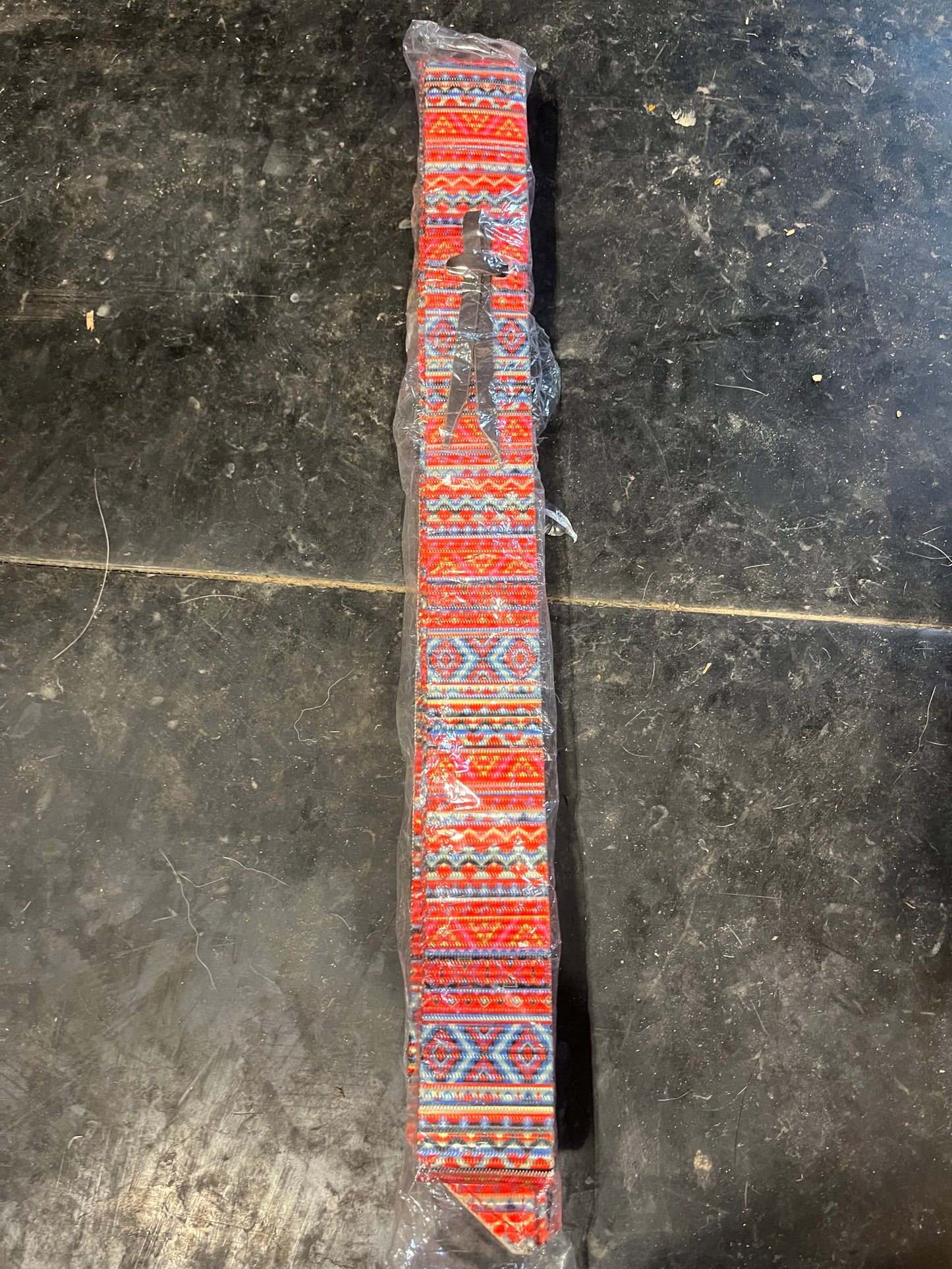 Red Aztec latigo and off billet set