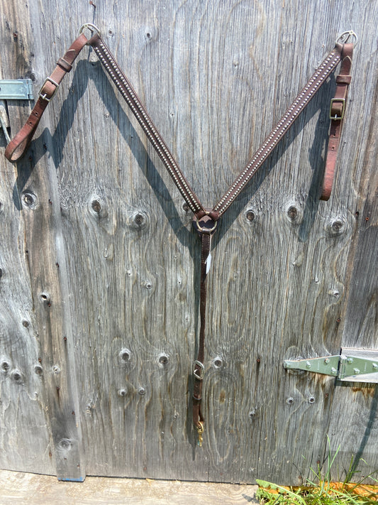 Cob spotted supple leather breastplate