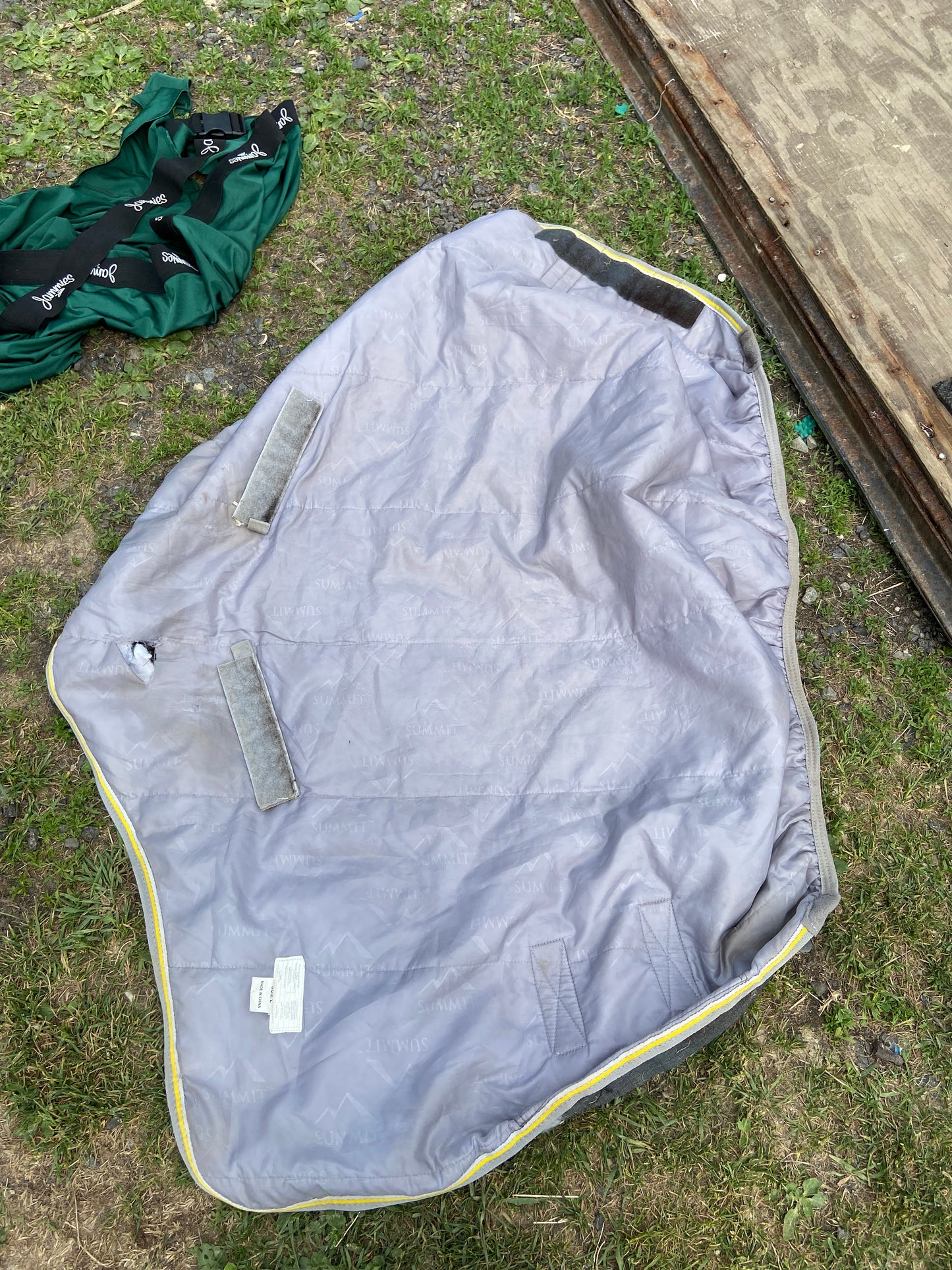 Large summit hood has rip