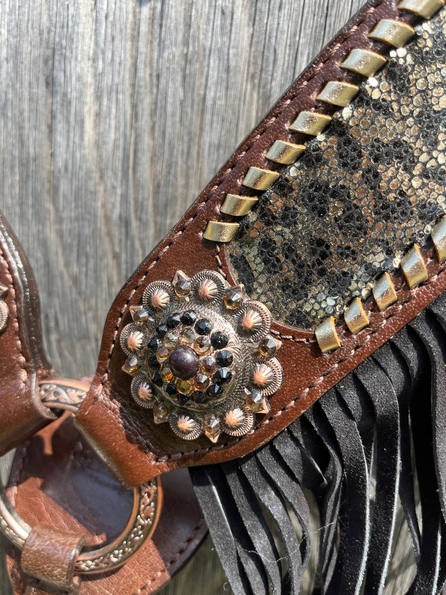 Cheetah blingy tack set