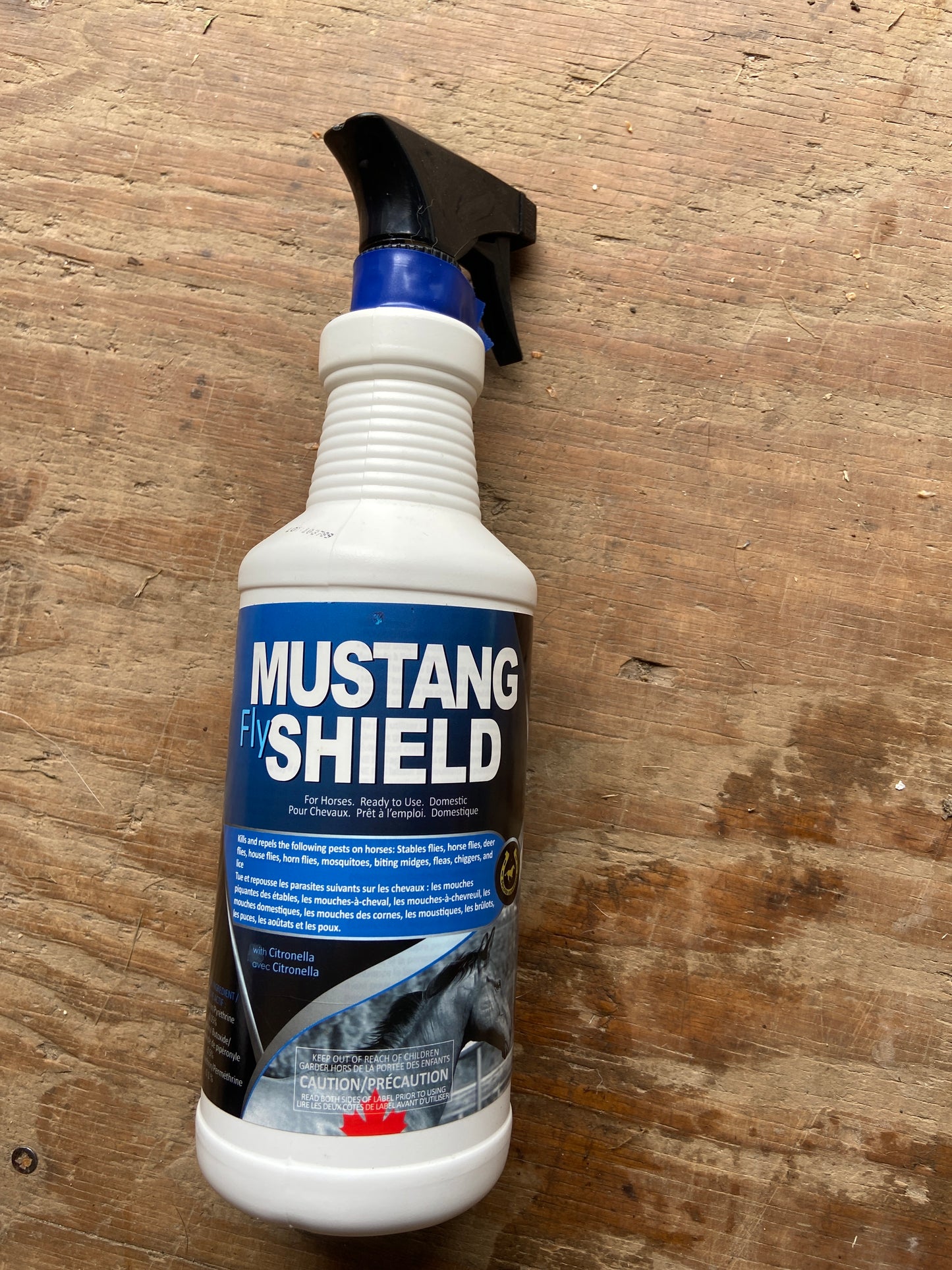 Mustang shield fly spray