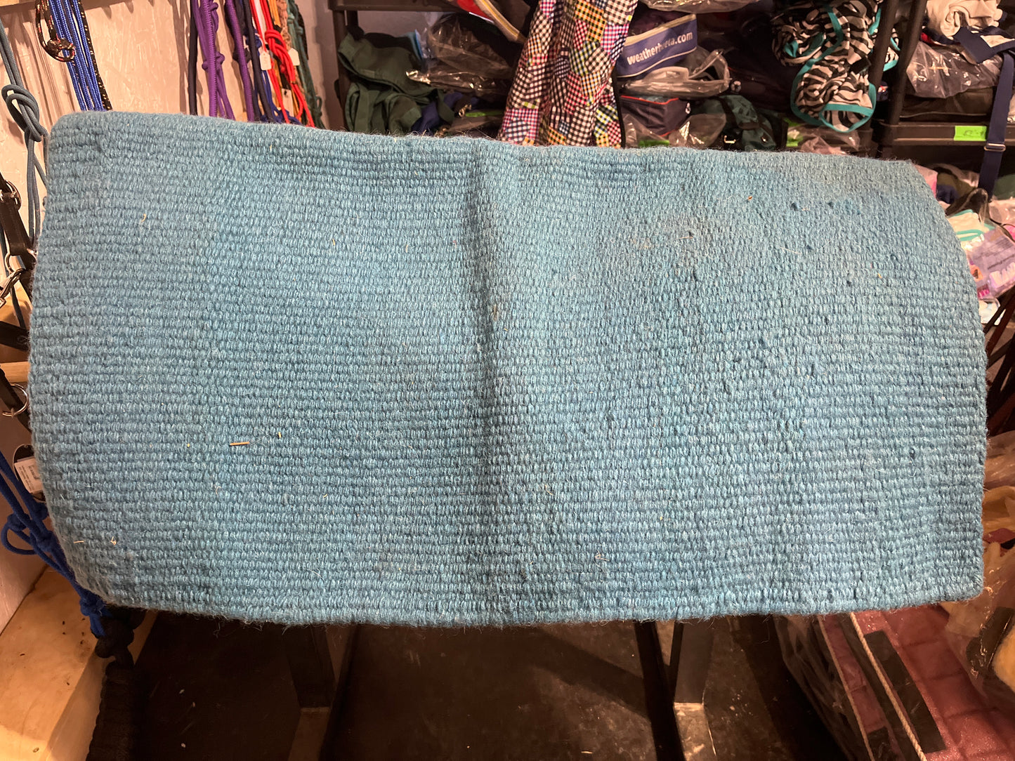 Blue saddle blanket