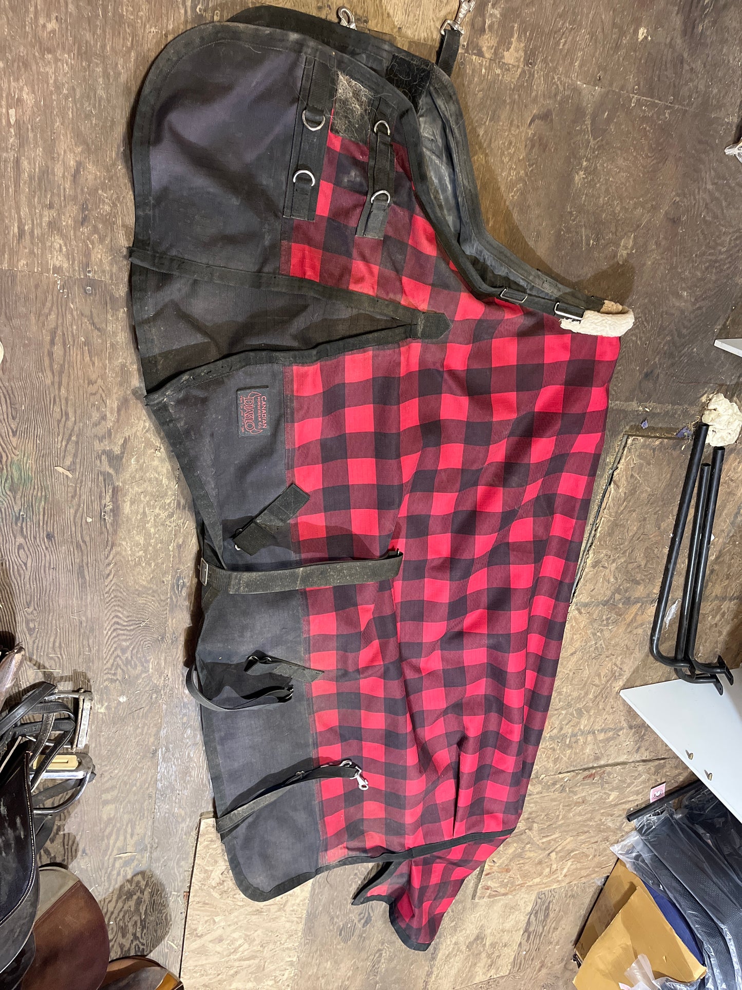 69” plaid rainsheet