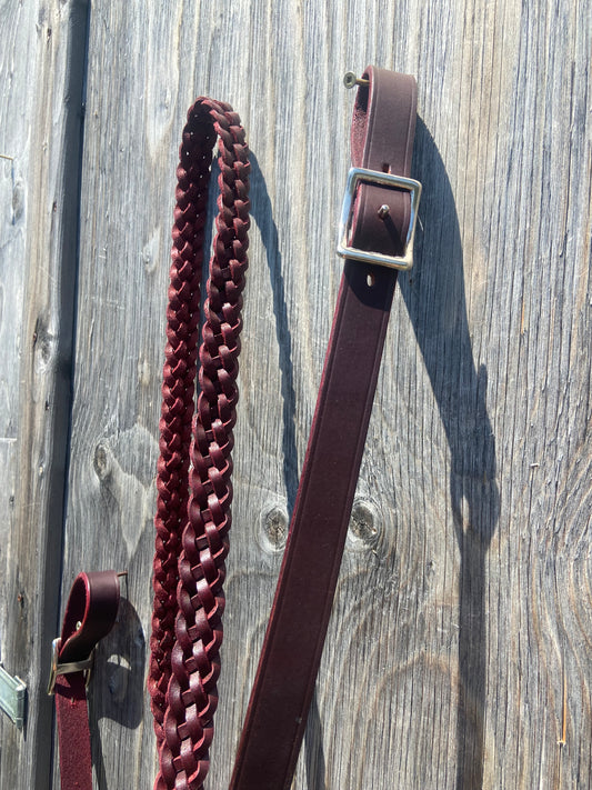 Braided barrel rein 7ft x1” wide