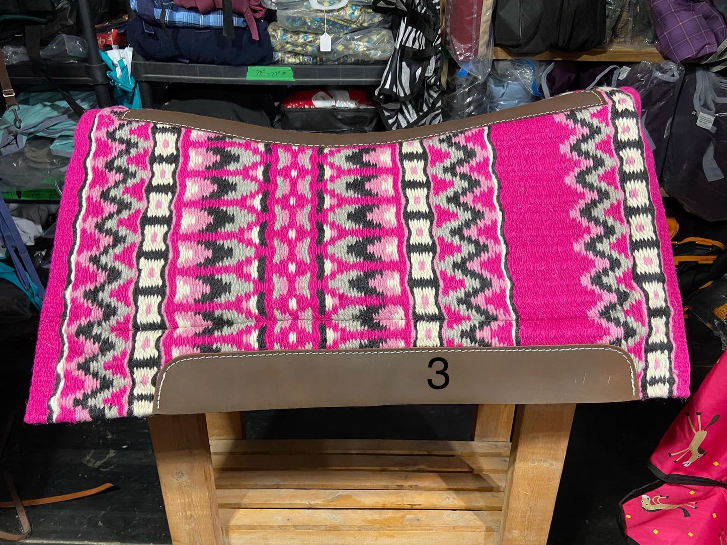Wool top saddle pads