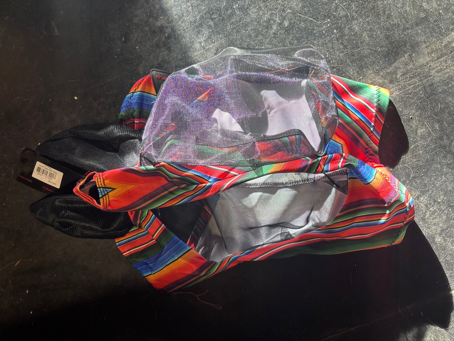 Serape fly mask with ears