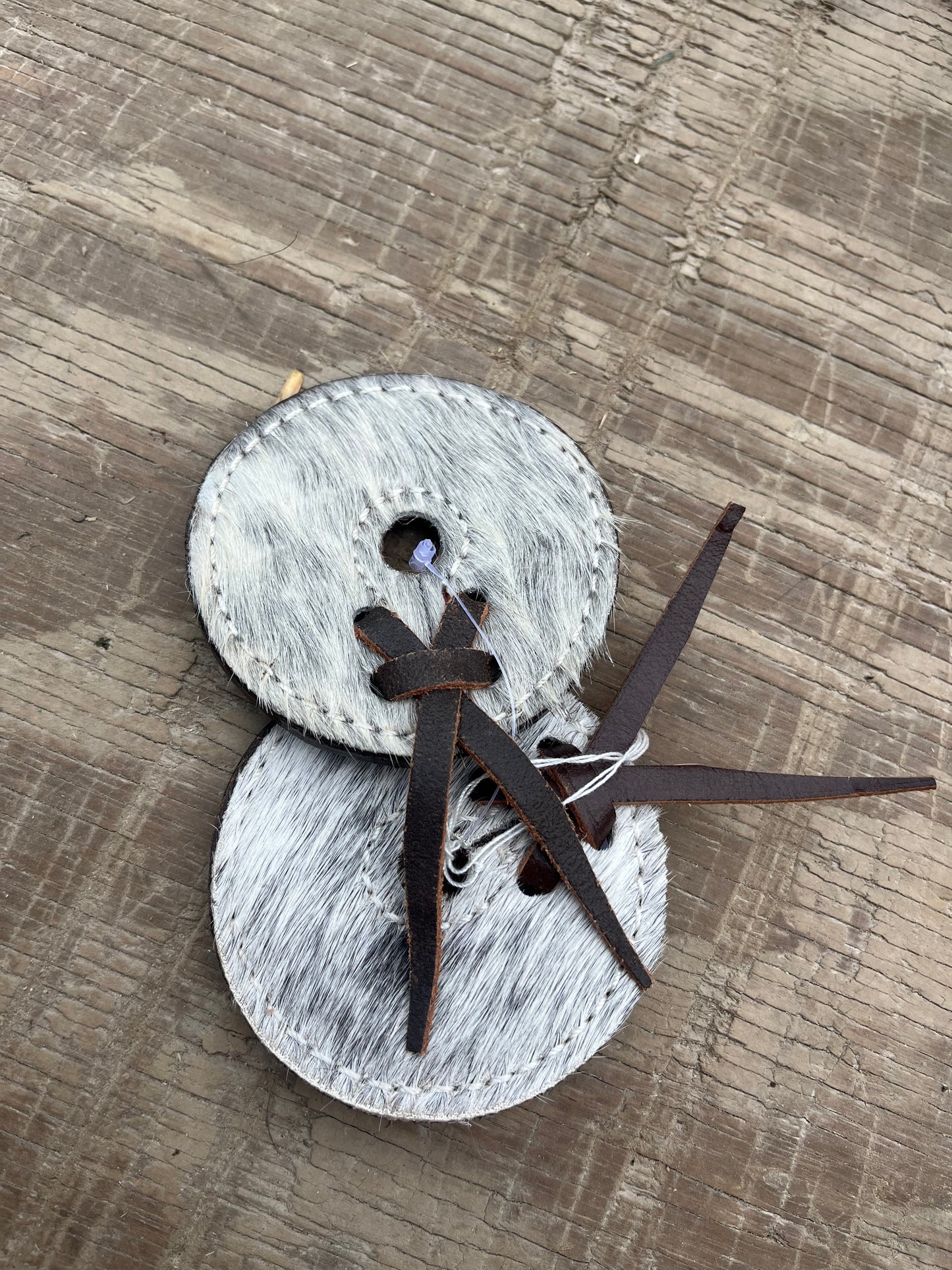 Hair on cowhide bit guards