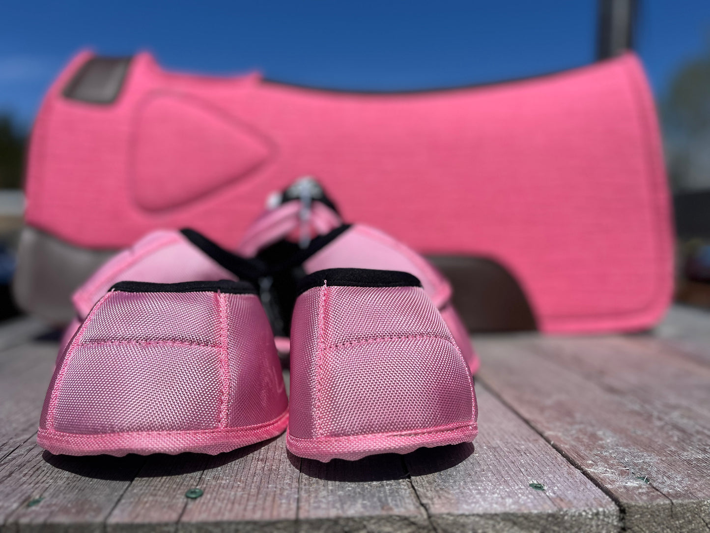 pink no turn bell boots