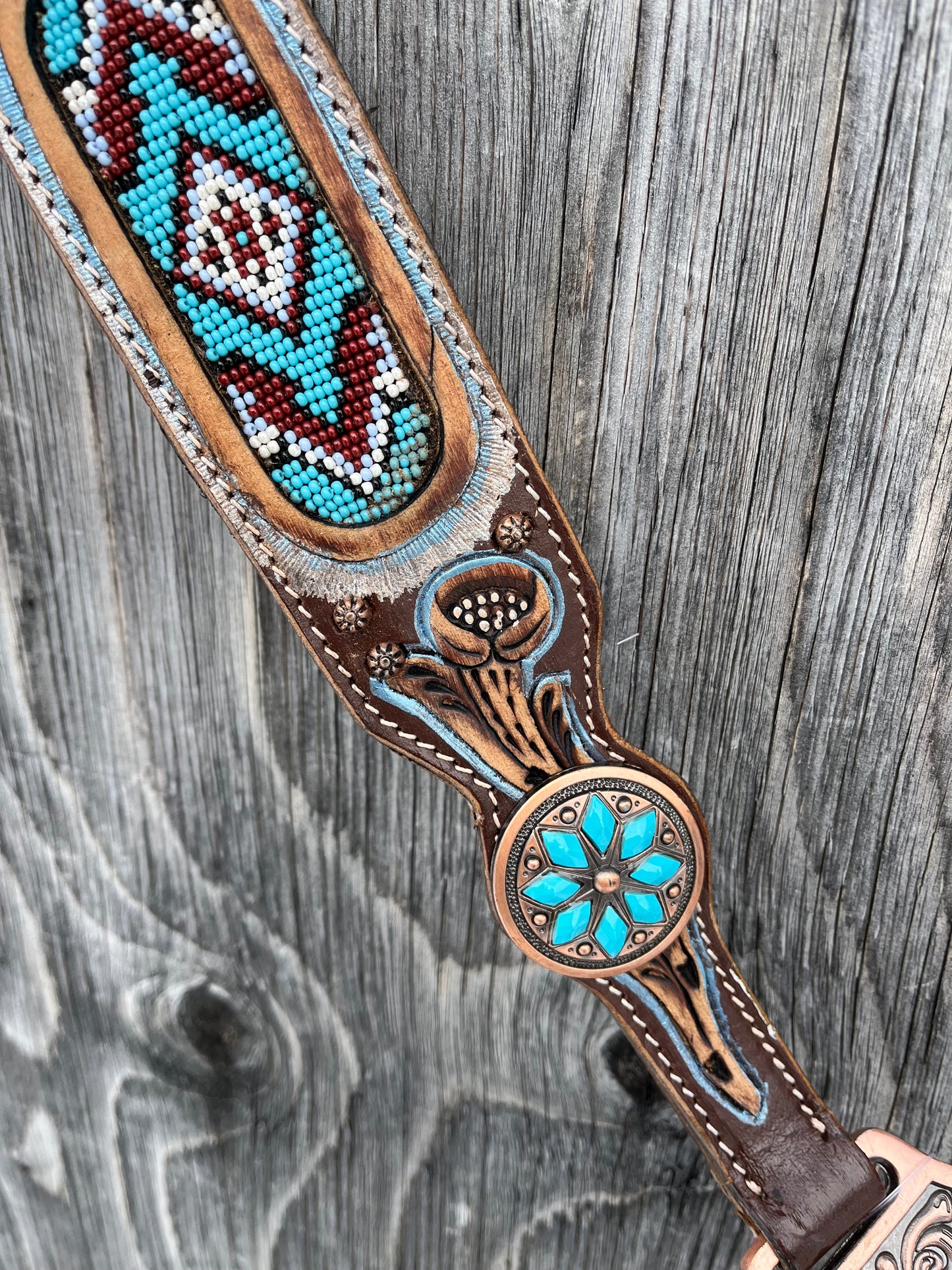 Beaded browband tack set