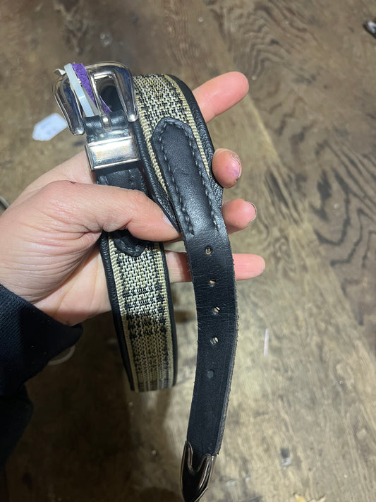 Black leather baker belts sizes listed are total length of belt