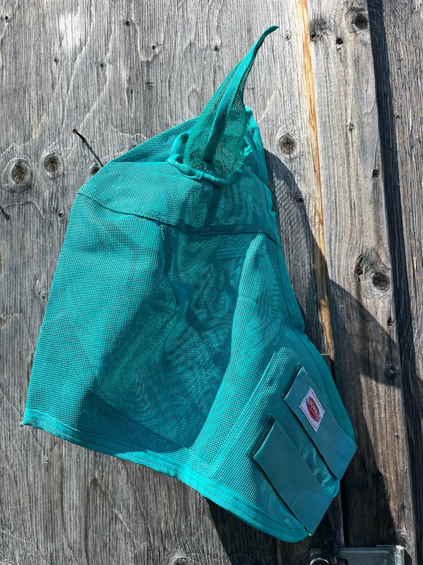 Teal fly mask with ears horse size