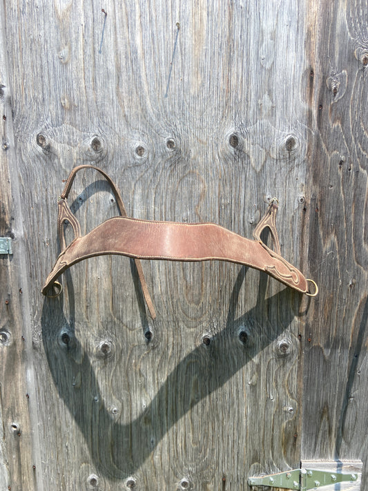 Leather breastplate older has some cracks