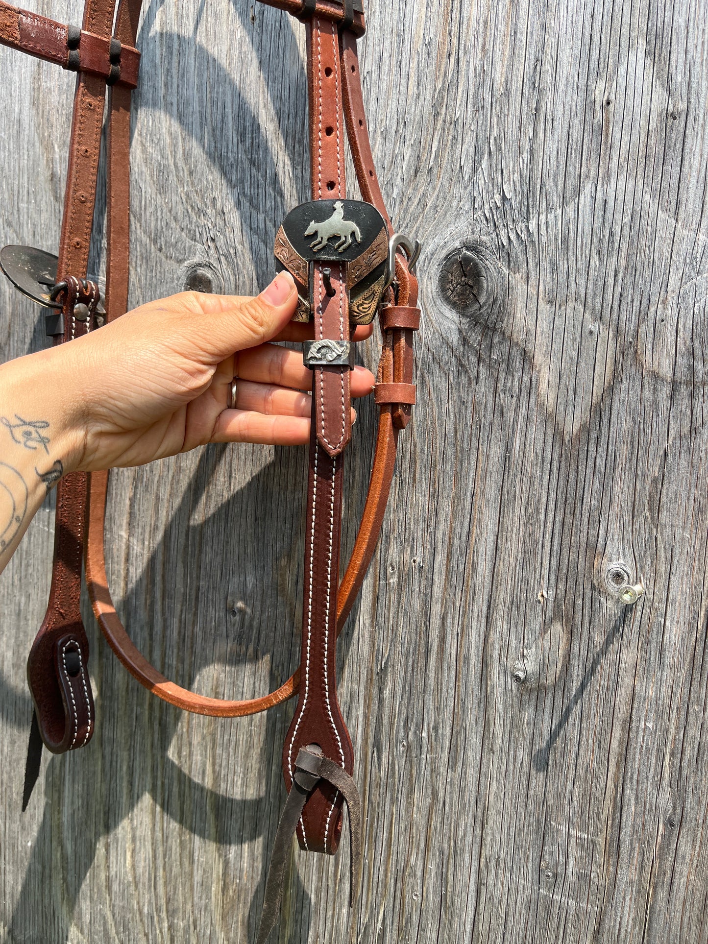 Two tone browband headstall