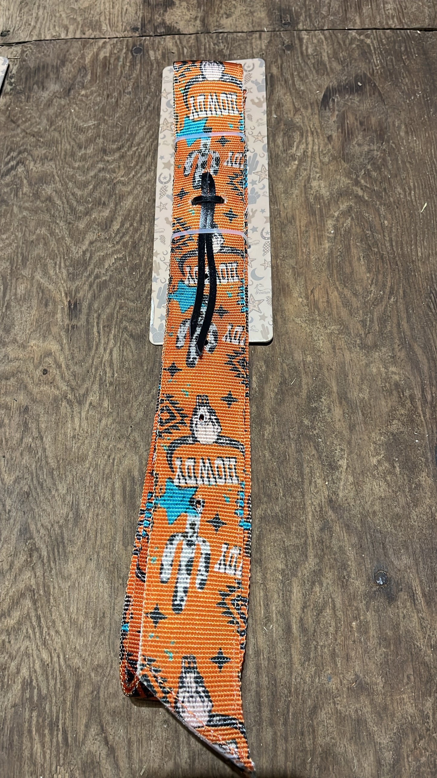 Orange howdy latigo and off billet set