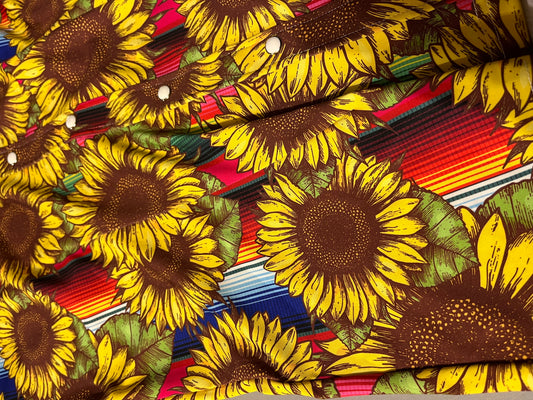 Sunflower serape ranch Dressn medium show shirt