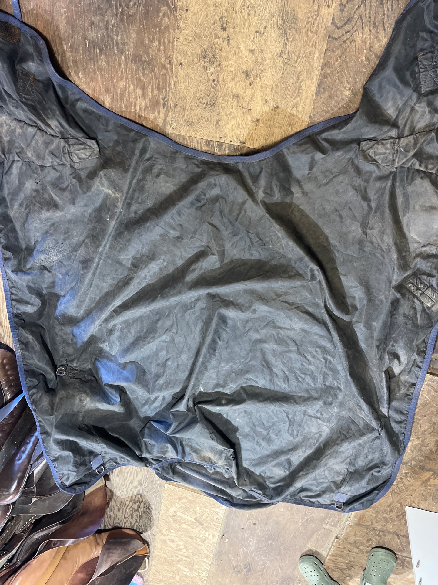 78 shedrow ripped rainsheet