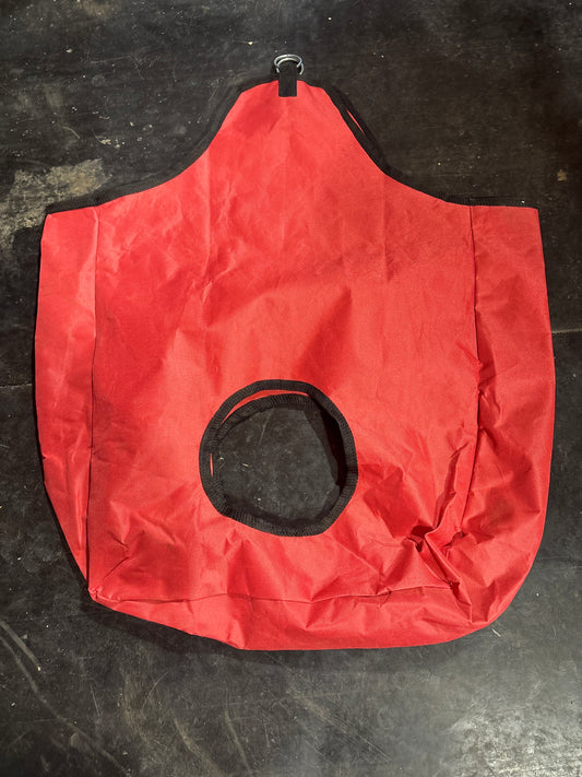 Red double opening hay bag