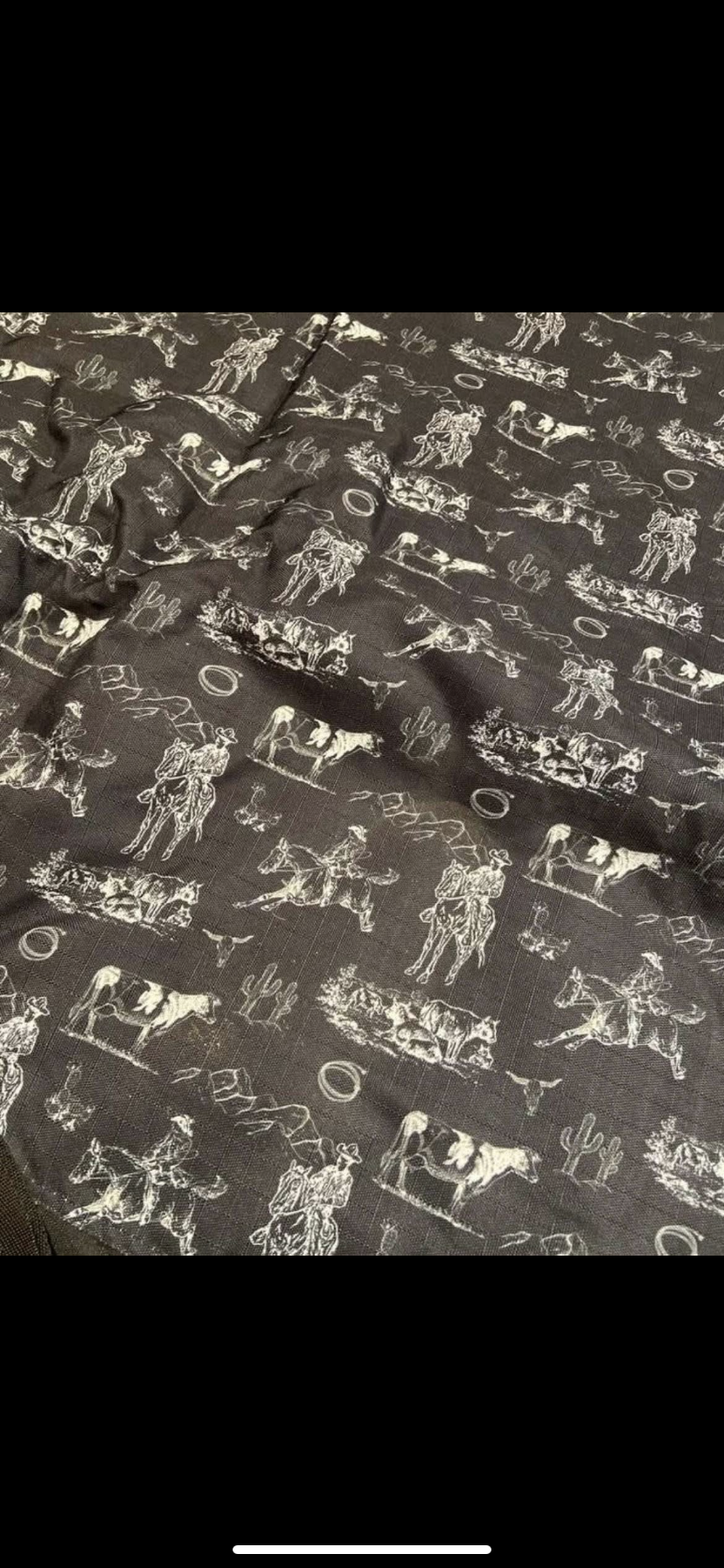 78” mid weight western print turnout with hood