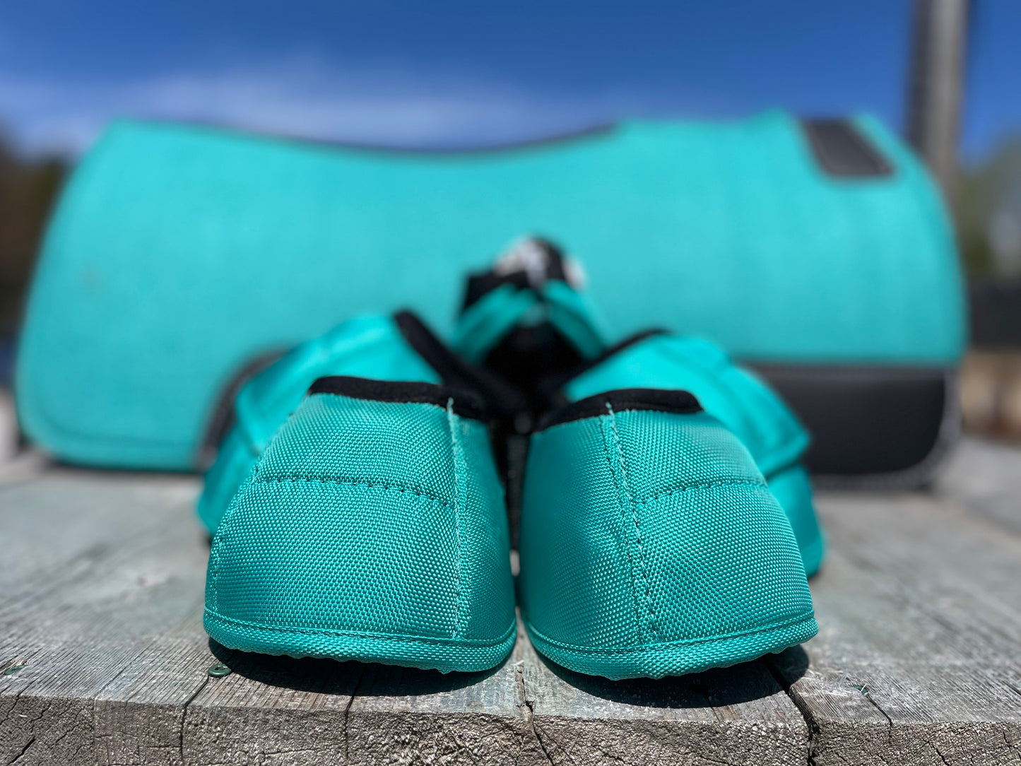 Teal no turn bell boots