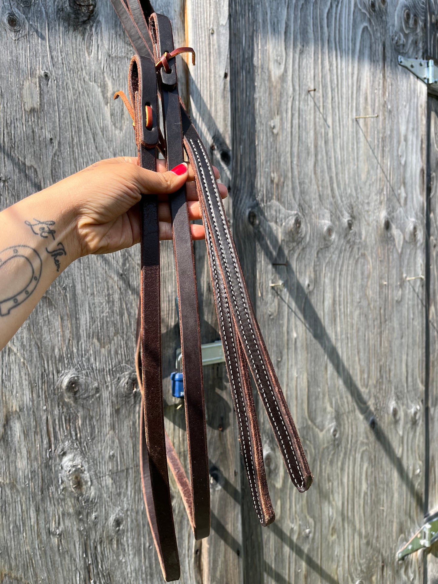 Weighted end split reins