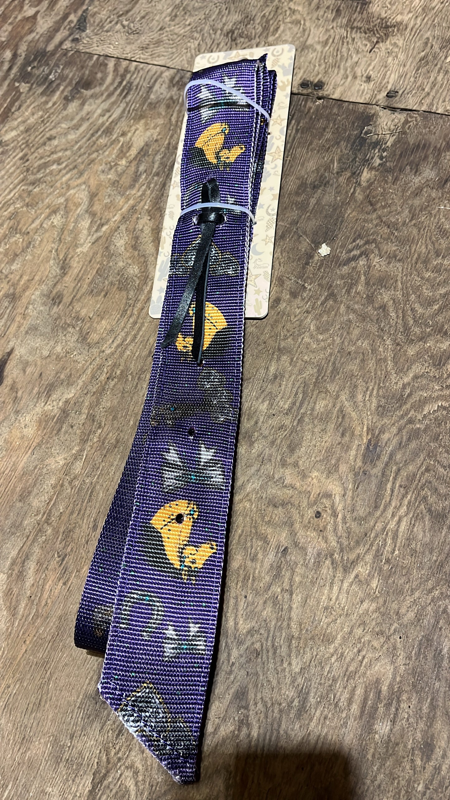 Purple horse latigo and off billet set
