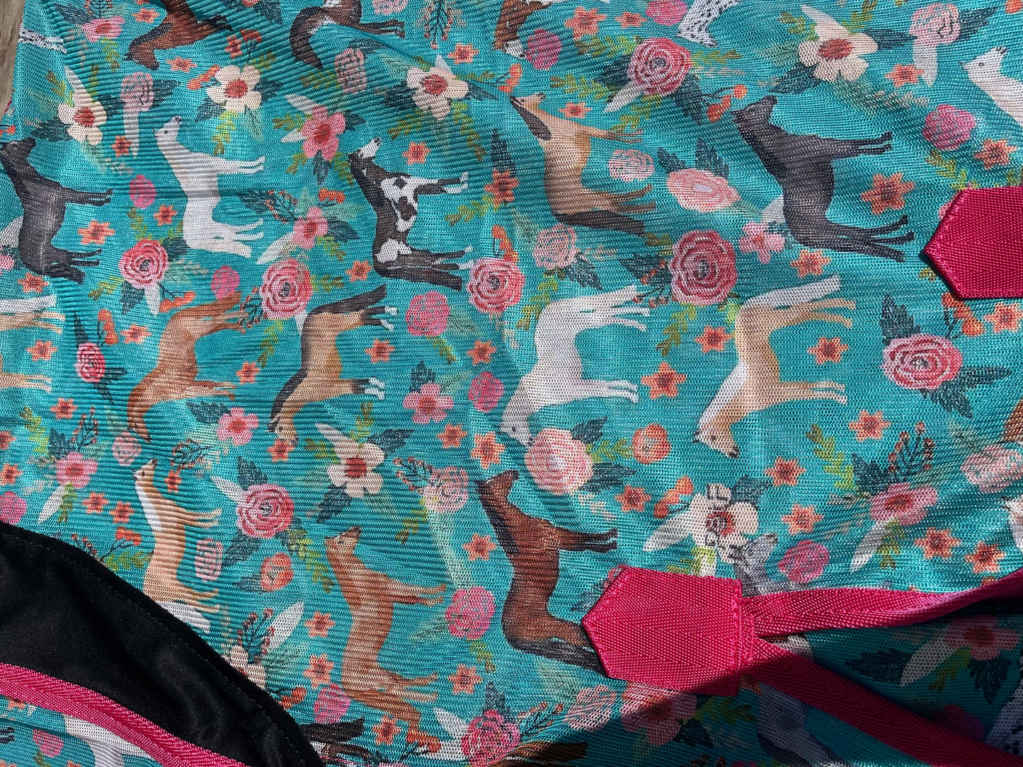 75” pony print flysheet with neck and belly