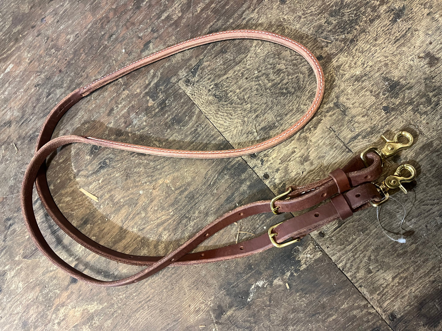 8ft leather pro adjustable barrel reins